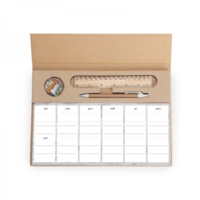 לוח תכנון שבועי שולחני עם הקדשה