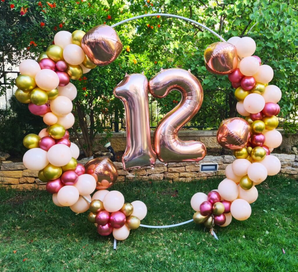 עמדת בלונים לבת מצווה