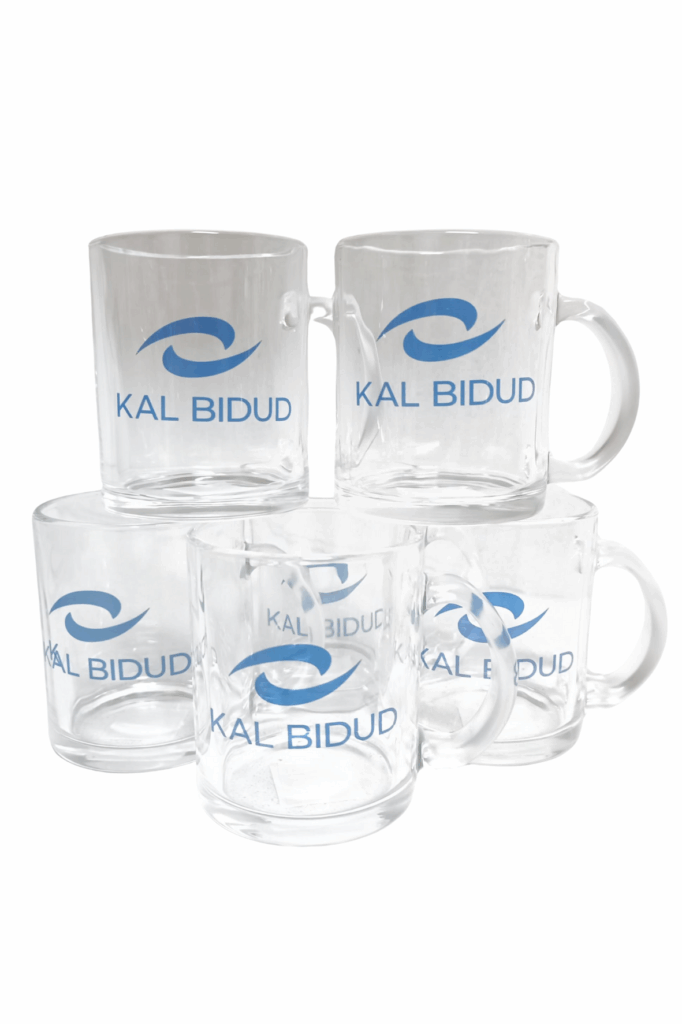 כוס זכוכית עם הדפסה