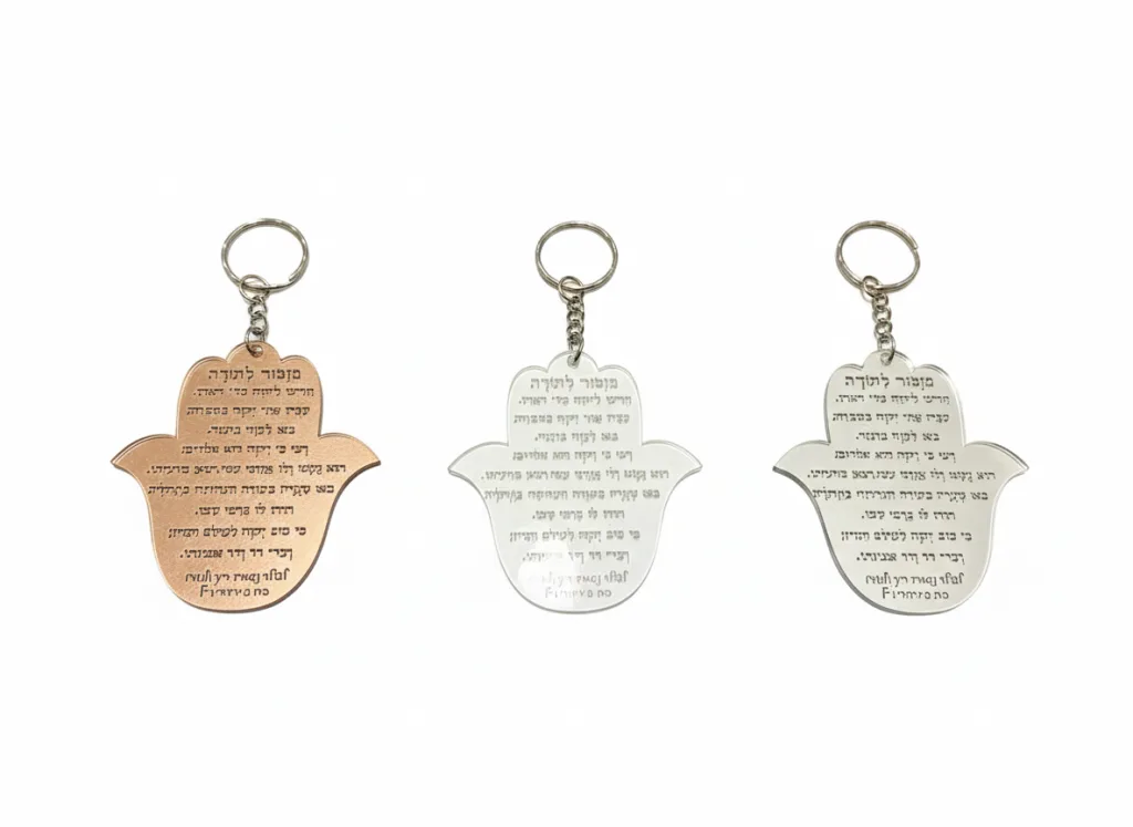 מחזיק מפתחות מזמור לתודה