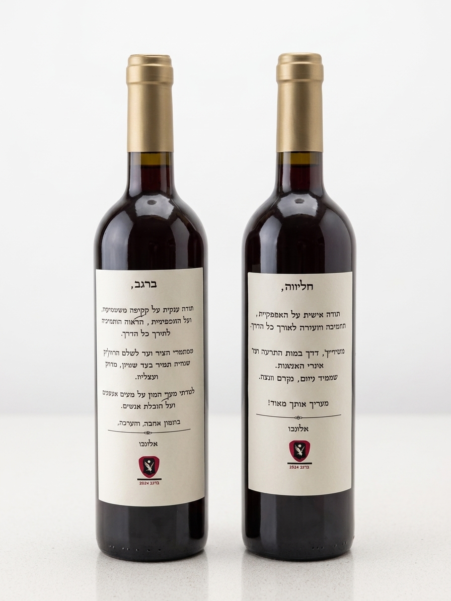 בקבוק יין בעיצוב אישי – תמונה 3