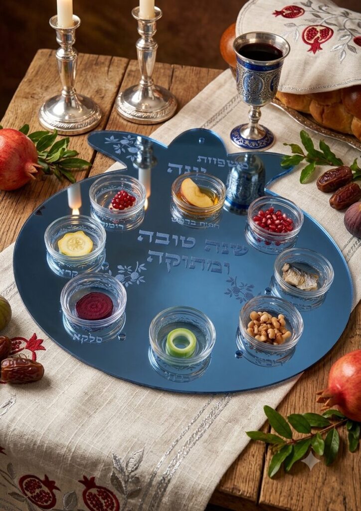 צלחת סדר ראש השנה במיתוג אישי | WE-GIFT