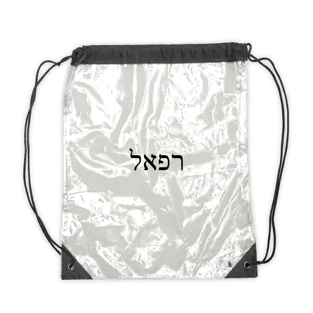 תיק שרוך שקוף